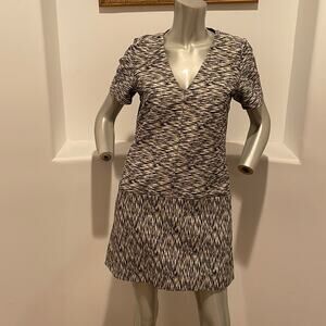 WHIT New York Black/ White Short Sleeve Tunic Dress Size M